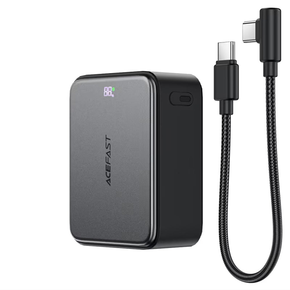 Eksterna baterija Acefast M28, 10000mAh, 22.5W, QC + PD, 1 x USB-A - 2 x USB-C, Crna