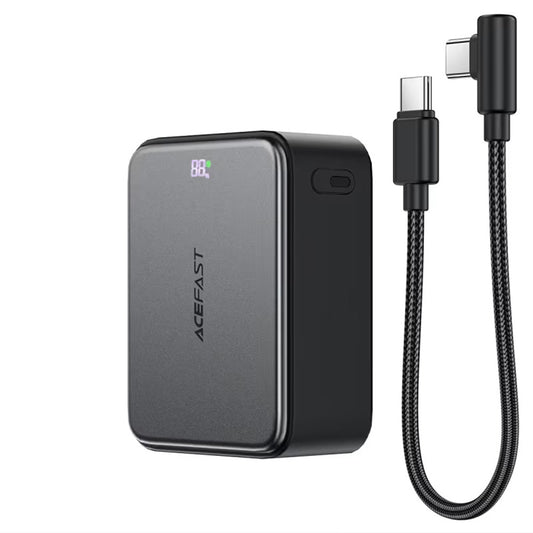 Eksterna baterija Acefast M28, 10000mAh, 22.5W, QC + PD, 1 x USB-A - 2 x USB-C, Crna