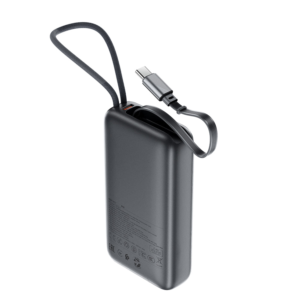 Eksterna baterija Acefast M32, 10000mAh, 35W, PD, 2 x USB-C, Siva