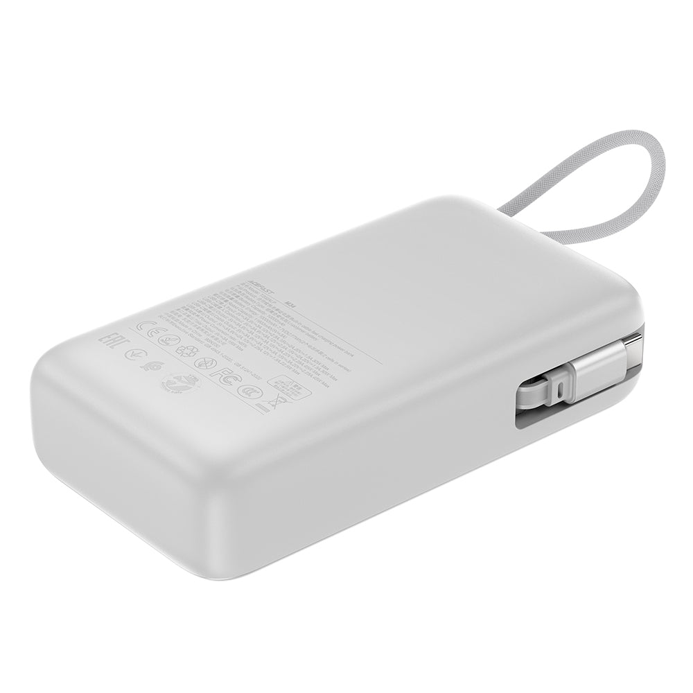Spoljna baterija Acefast M34, 20000mAh, 45W, QC + PD, 1 x USB-A - 2 x USB-C, Srebrna