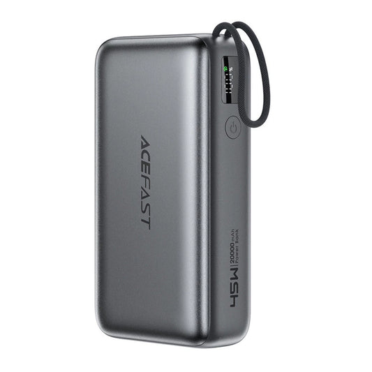 Spoljna baterija Acefast M34, 20000mAh, 45W, QC + PD, 1 x USB-A - 2 x USB-C, Siva