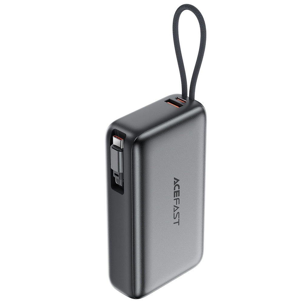 Spoljna baterija Acefast M34, 20000mAh, 45W, QC + PD, 1 x USB-A - 2 x USB-C, Siva