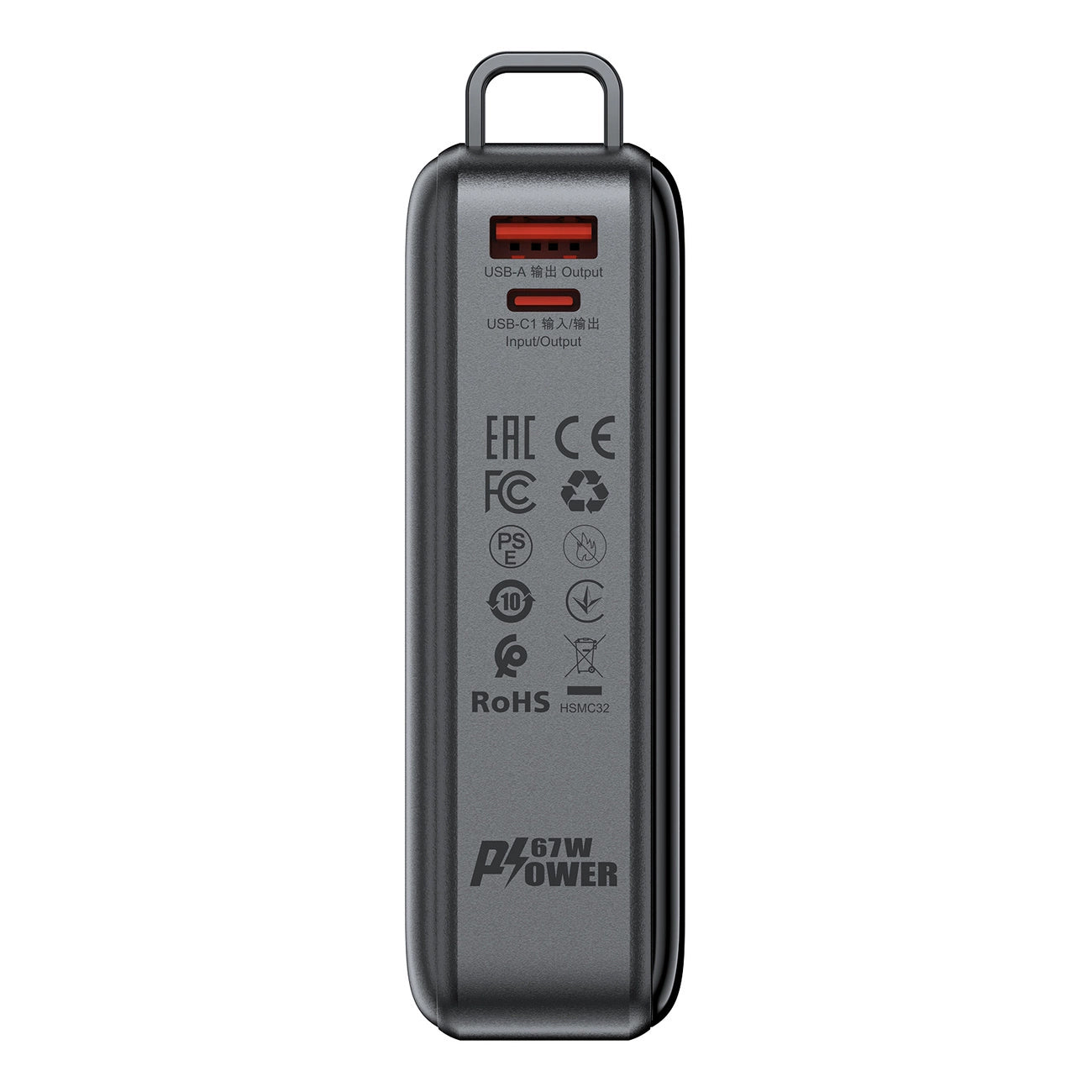 Spoljna baterija Acefast M4, 20000mAh, 67W, PD, 1 x USB-A - 2 x USB-C, Crna