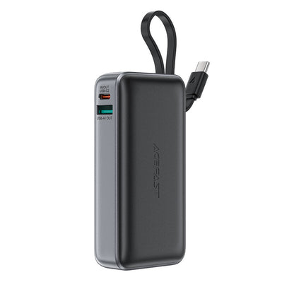 Eksterna baterija Acefast M7, 10000mAh, 30W, QC + PD, 1 x USB-A - 2 x USB-C, Crna