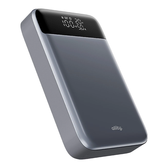 Spoljna baterija Allity. APB-200 PocketPower, 10000mAh, 33W, QC + PD, 1 x USB-A - 1 x USB-C, Siva