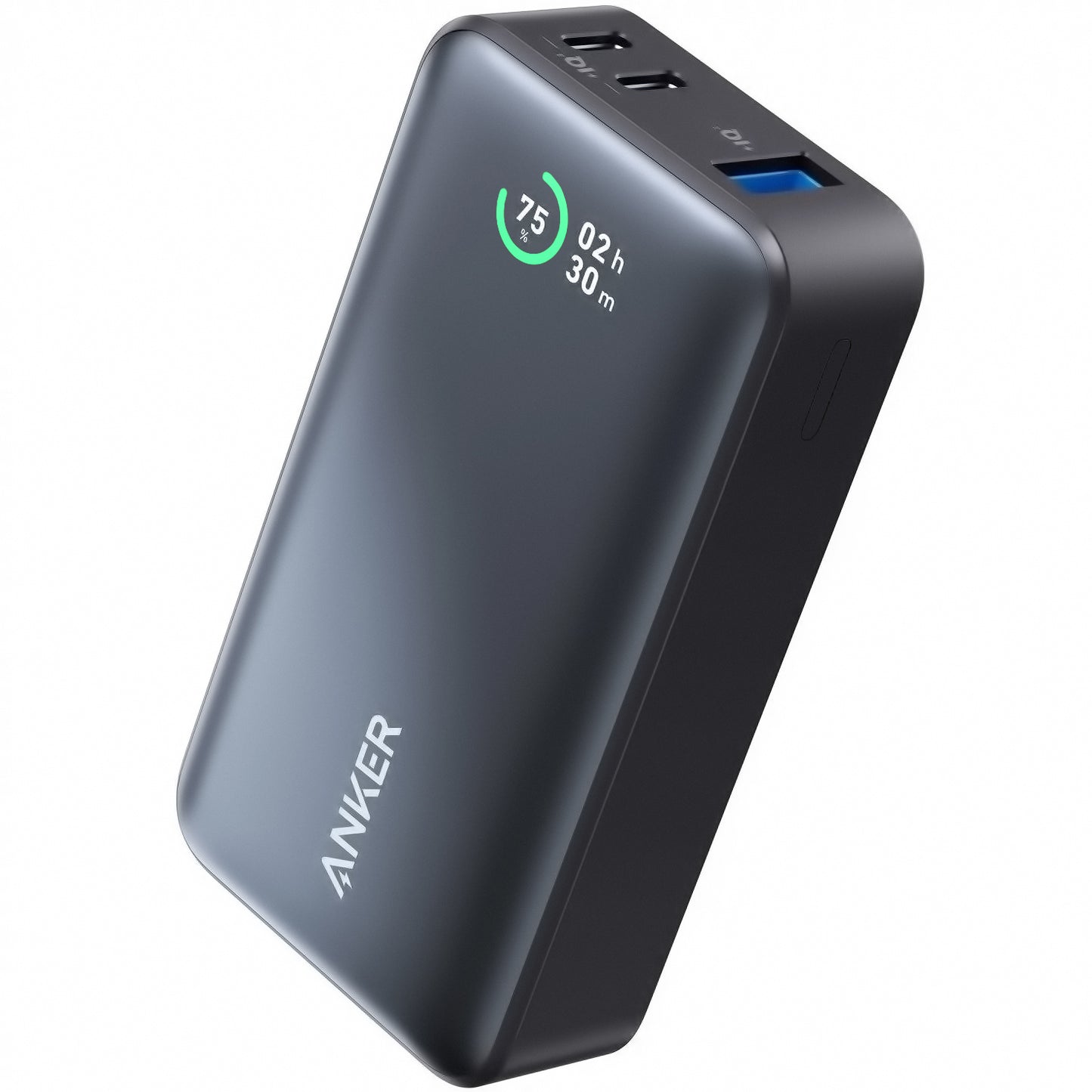 Eksterna baterija Anker 533, 10000mAh, 30W, QC + PD, 1 x USB-A - 2 x USB-C, Crna A1256G11