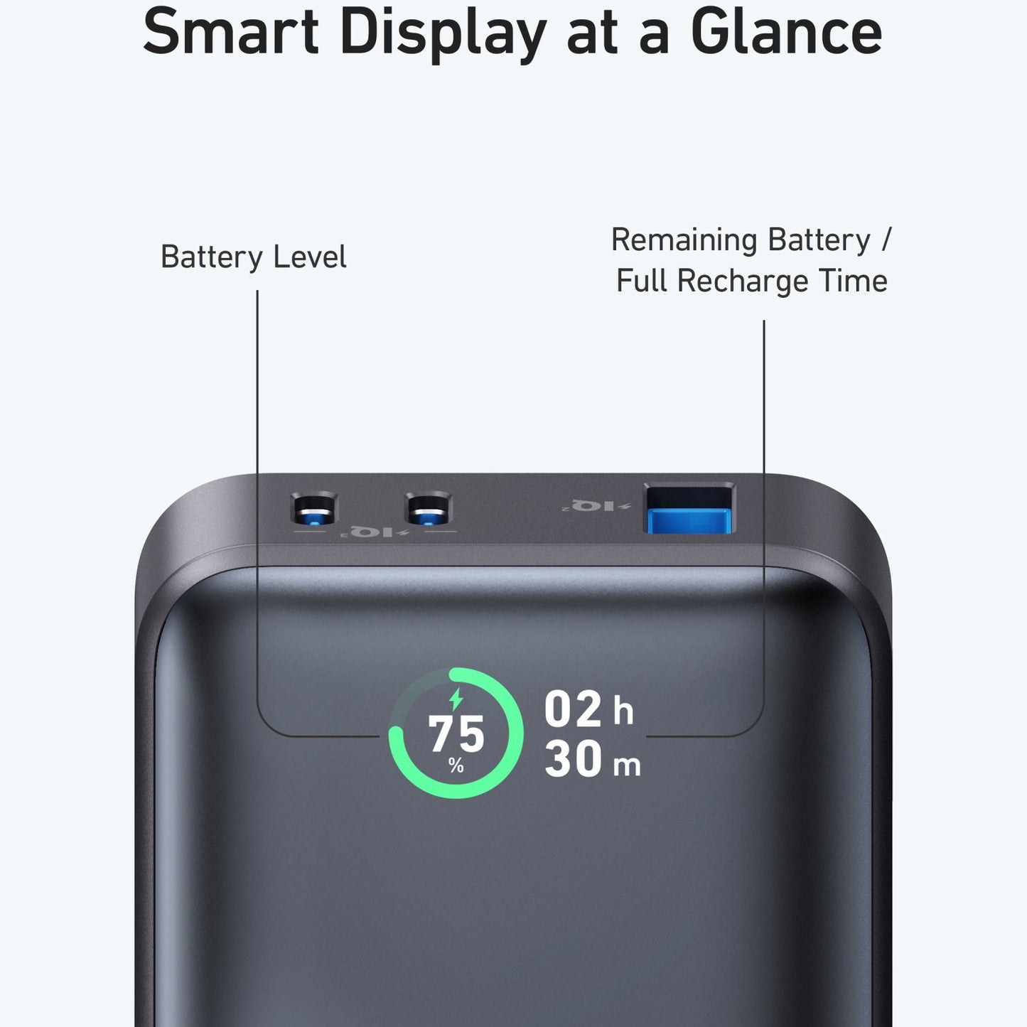 Eksterna baterija Anker 533, 10000mAh, 30W, QC + PD, 1 x USB-A - 2 x USB-C, Crna A1256G11