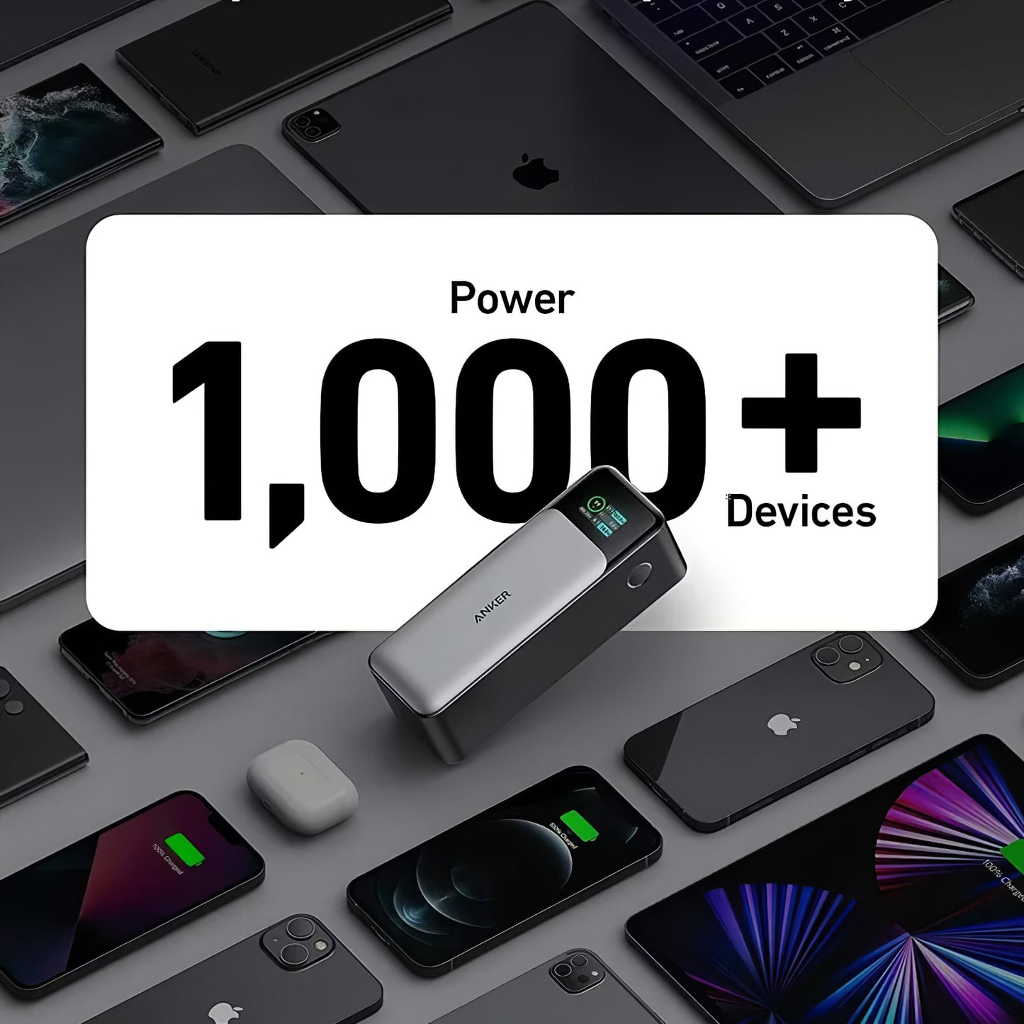 Vanjska baterija Anker 737, 24000mAh, 140W, QC + PD, 1 x USB-A - 2 x USB-C, Crna A1289011