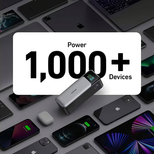 Anker 737 External Battery, 24000mAh, 140W, QC + PD, 1 x USB-A - 2 x USB-C, Black A1289011 