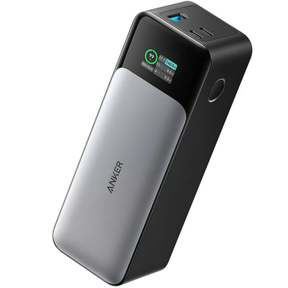 Vanjska baterija Anker 737, 24000mAh, 140W, QC + PD, 1 x USB-A - 2 x USB-C, Crna A1289011