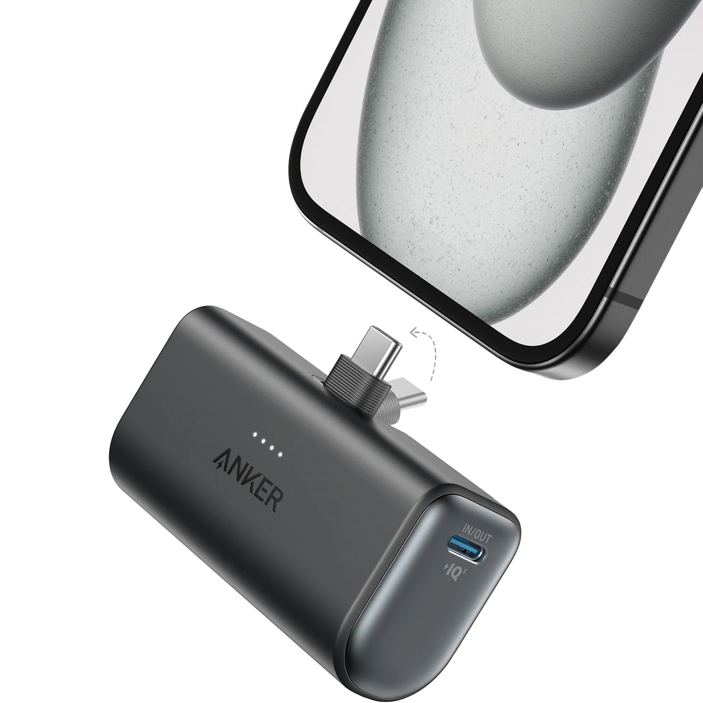 Spoljna baterija Anker Nano, 5000mAh, 22.5W, PD, 2 x USB-C, Crna A1653H11