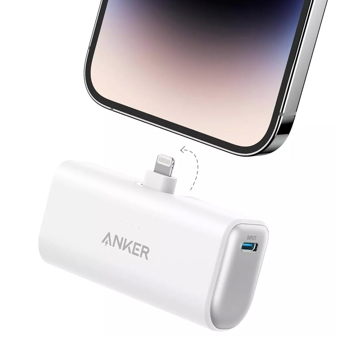 Spoljna baterija Anker Nano, 5000mAh, 12W, 1 x Lightning, Bela A1645G21