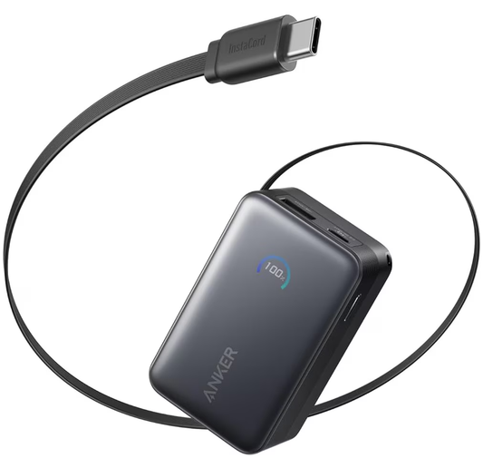 Eksterna baterija Anker Nano, 10000mAh, 45W, QC + PD, 1 x USB-A - 1 x USB-C, Crna A1638H11