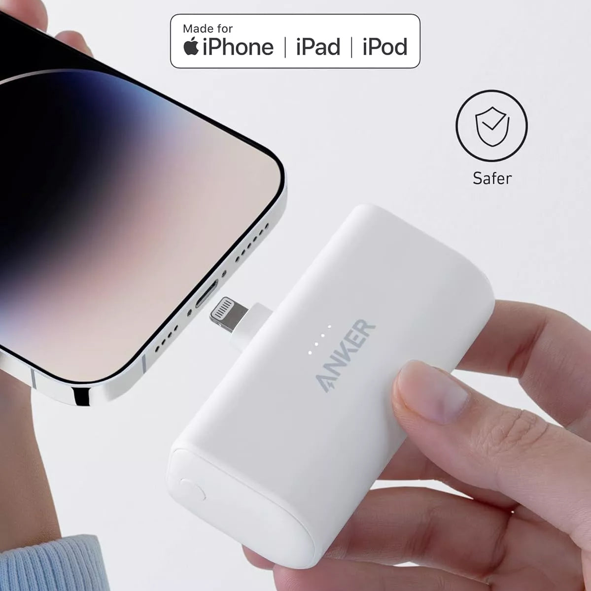 Spoljna baterija Anker Nano, 5000mAh, 12W, 1 x Lightning, Bela A1645G21