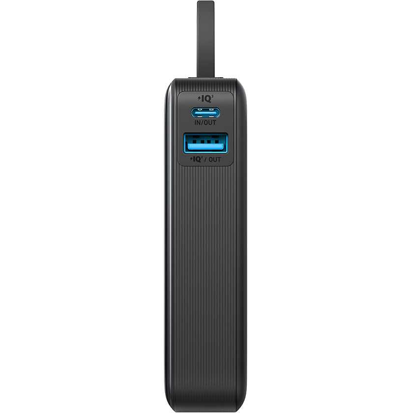 Anker Nano External Battery, 10000mAh, 30W, QC + PD, 1 x USB-A - 2 x USB-C, Black A1259G11 