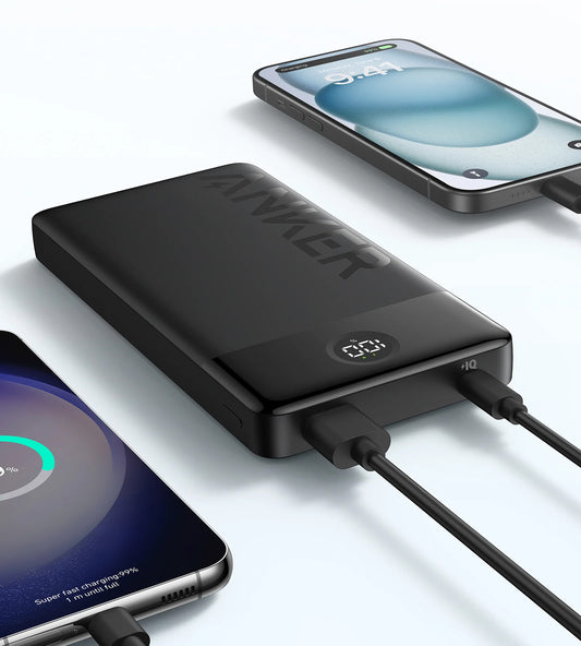 Anker PowerCore 326 External Battery, 20000mAh, 15W, 1 x USB-A - 1 x USB-C, Black A1367G11 