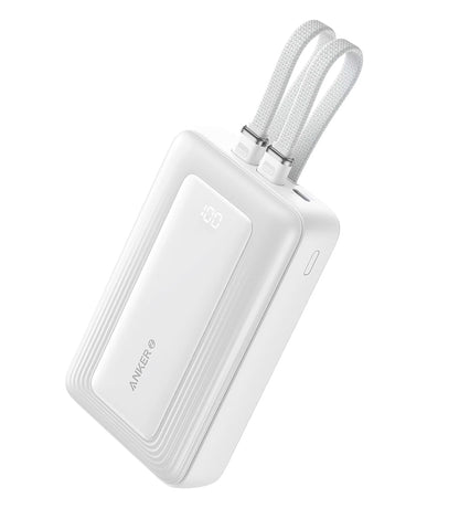 Eksterna baterija Anker PowerCore, 20000mAh, 30W, QC + PD, 1 x Lightning - 1 x USB-A - 2 x USB-C, Bela A1681H21
