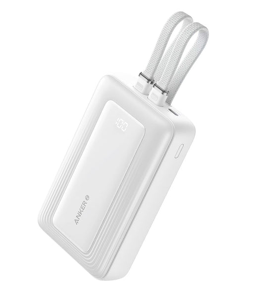 Eksterna baterija Anker PowerCore, 20000mAh, 30W, QC + PD, 1 x Lightning - 1 x USB-A - 2 x USB-C, Bela A1681H21