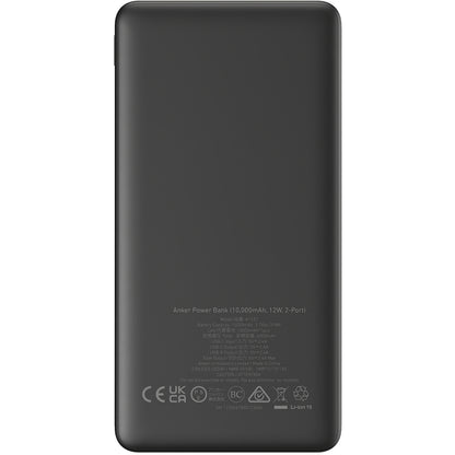 Anker PowerCore 324 External Battery, 10000mAh, 12W, 1 x USB-A - 1 x USB-C, Black A1237G11 