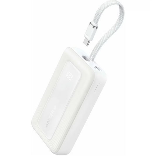 Eksterni punjač Anker Zolo, 20000mAh, 30W, QC + PD, 1 x USB-A - 2 x USB-C, Bela A1689H21