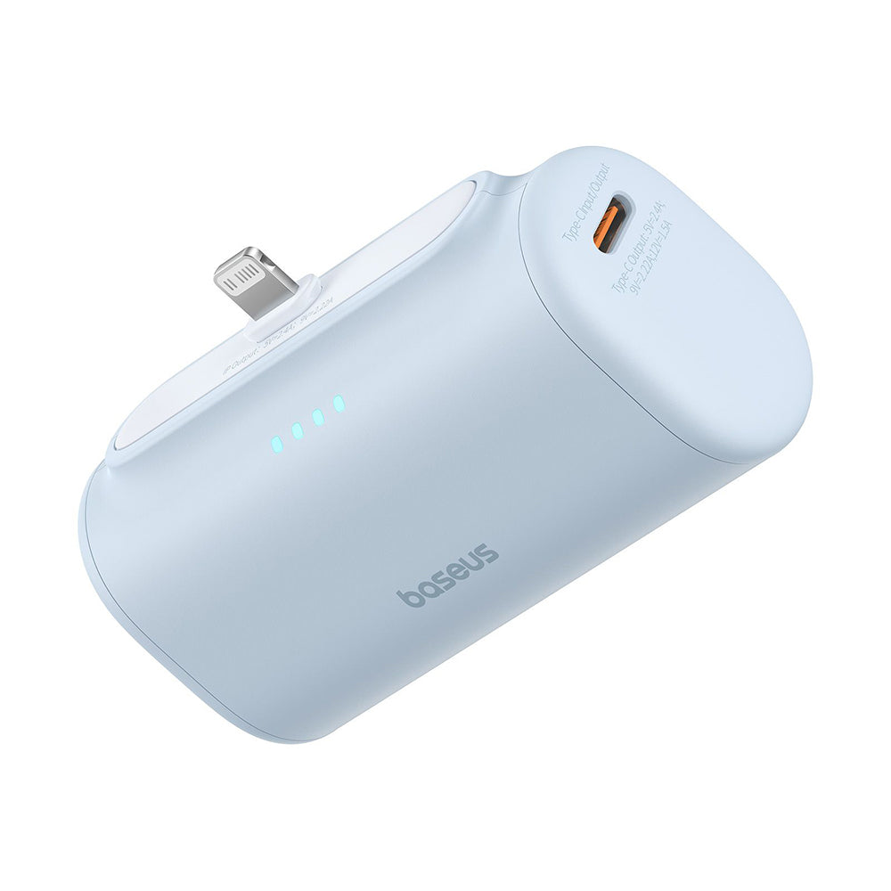 Spoljna baterija Baseus Compact, 5000mAh, 20W, PD, 1 x Lightning - 1 x USB-C, Plava P10068307313-00