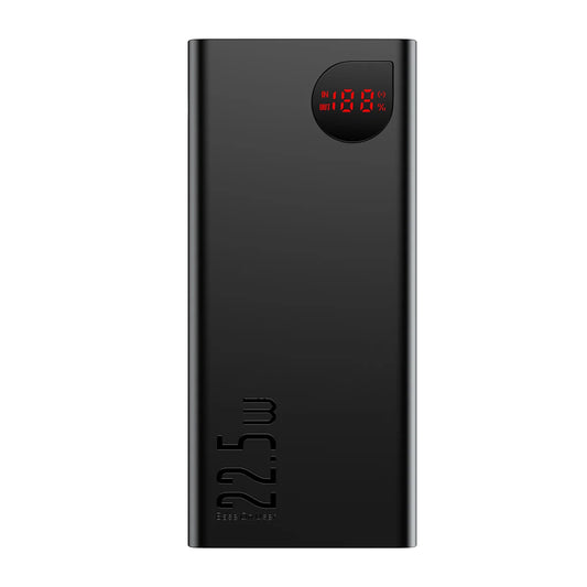 Eksterna baterija Baseus Adaman, 40000mAh, 22.5W, QC + PD, 1 x USB-C - 3 x USB-A, Crna
