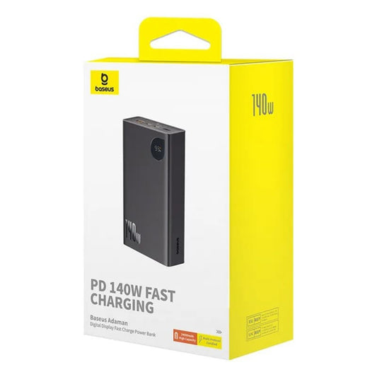 Eksterna baterija Baseus Adaman, 24000mAh, 140W, QC + PD, 1 x USB-C - 2 x USB-A, Crna P10021508113-00
