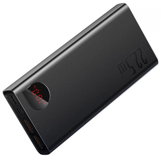 Spoljna baterija Baseus Adaman, 20000mAh, 22.5W, QC + PD, 1 x USB-C - 2 x USB-A, Crna PPAD070101