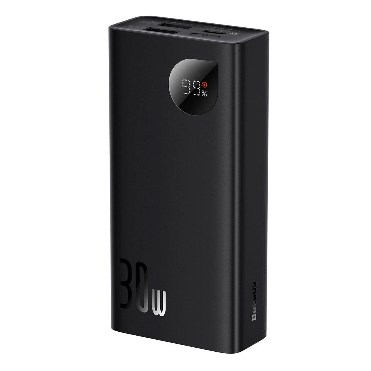 External Battery Baseus Adaman, 20000mAh, 30W, QC + PD, 1 x USB-C - 2 x USB-A, Black PPAD030001 PPAD030001 