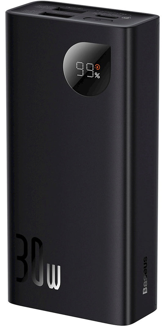 Spoljna baterija Baseus Adaman2, 10000mAh, 30W, QC + PD, 1 x USB-C - 2 x USB-A, Crna PPAD040101