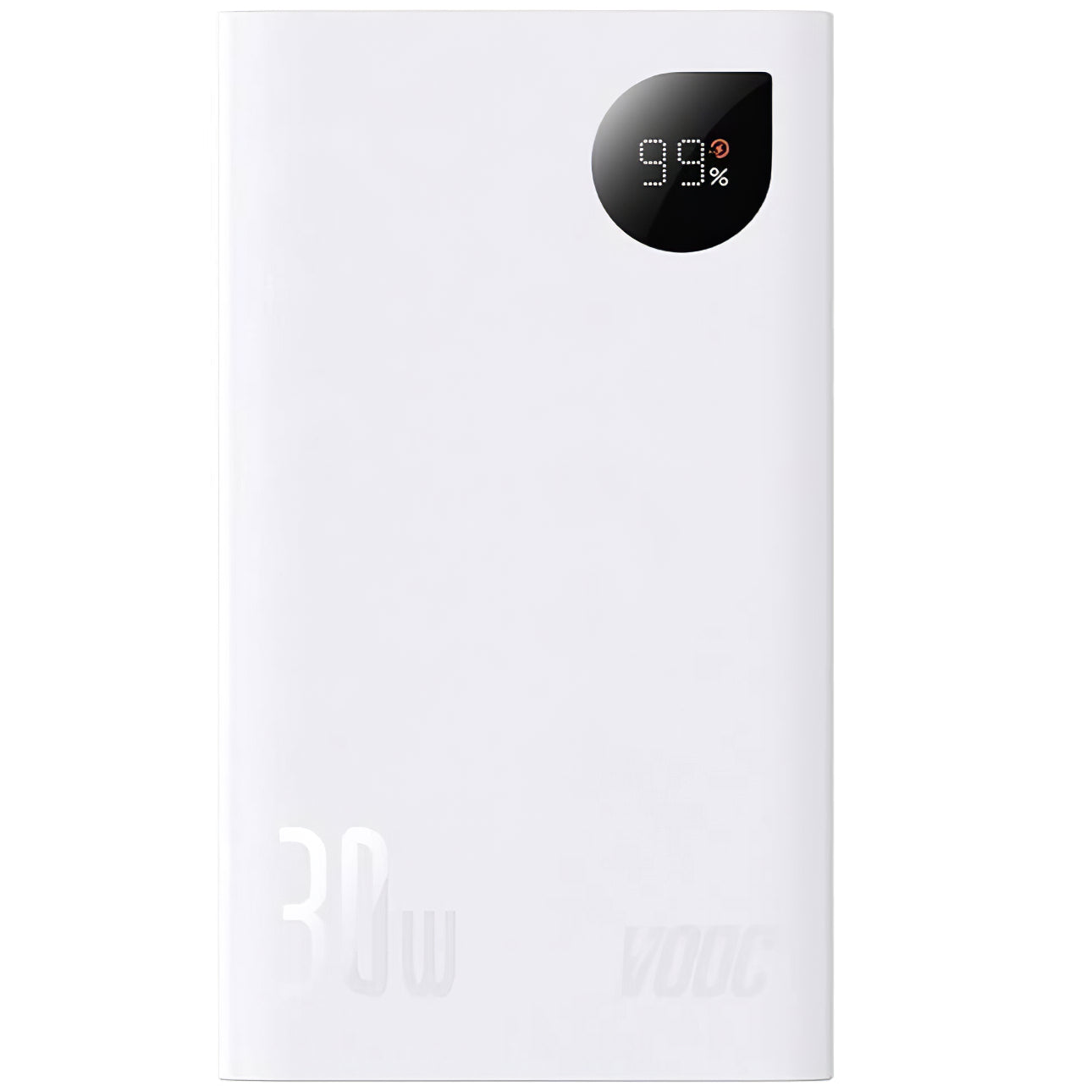 Baseus Adaman2 External Battery, 20000mAh, 30W, QC + PD, 1 x USB-C - 2 x USB-A, White PPAD080102 