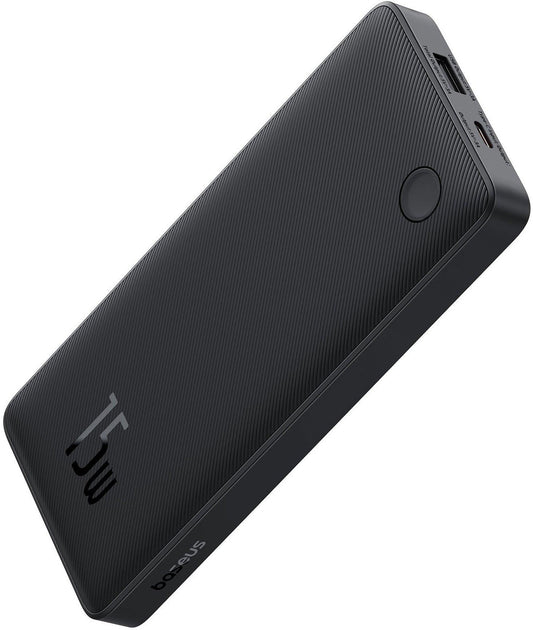 Baseus Airpow Lite External Battery, 10000mAh, 15W, 1 x USB-A - 1 x USB-C, Black P10067500123-00 