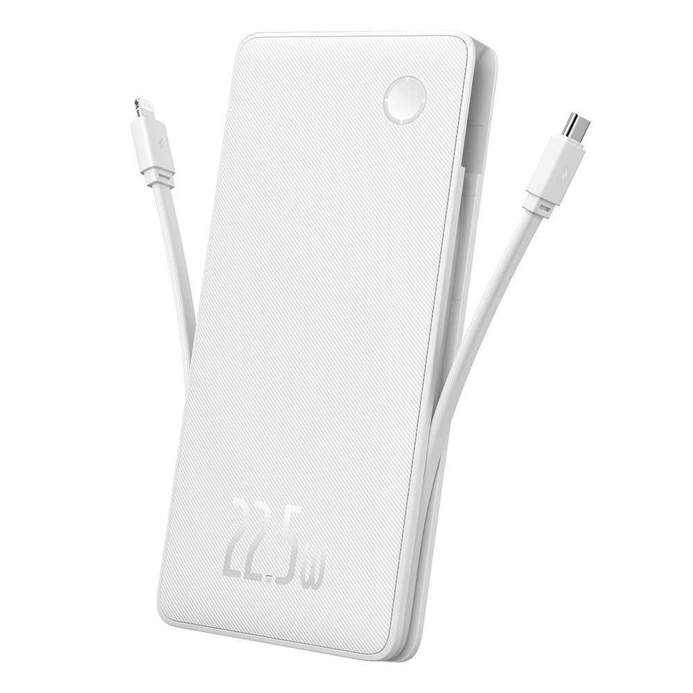 Spoljna baterija Baseus Airpow Lite, 10000mAh, 22.5W, QC + PD, 1 x Lightning - 1 x USB-A - 2 x USB-C, Bela P10067501213-00