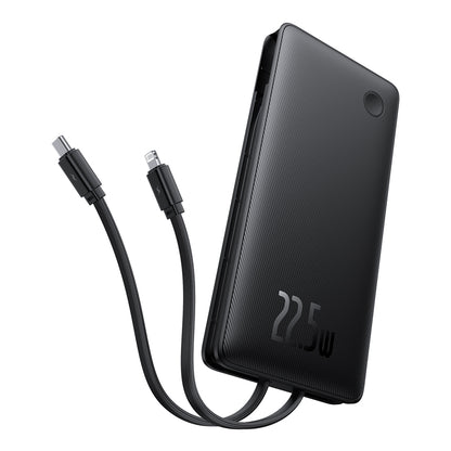 Eksterna baterija Baseus Airpow Lite, 10000mAh, 22.5W, QC + PD, 1 x Lightning - 1 x USB-A - 2 x USB-C, Crna P10067501123-00