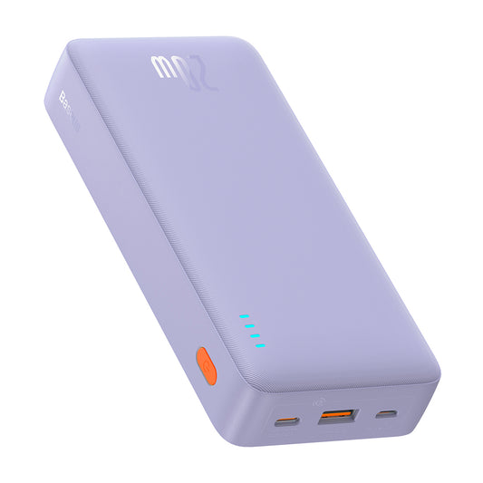 Spoljna baterija Baseus Airpow, 20000mAh, 20W, QC + PD, 1 x USB-A - 1 x USB-C, Ljubičasta P10022804513-00
