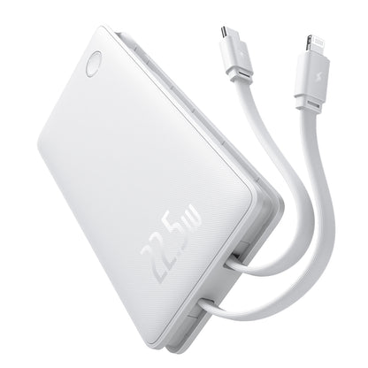 Spoljna baterija Baseus Airpow Lite, 10000mAh, 22.5W, QC + PD, 1 x Lightning - 1 x USB-A - 2 x USB-C, Bela P10067501213-00