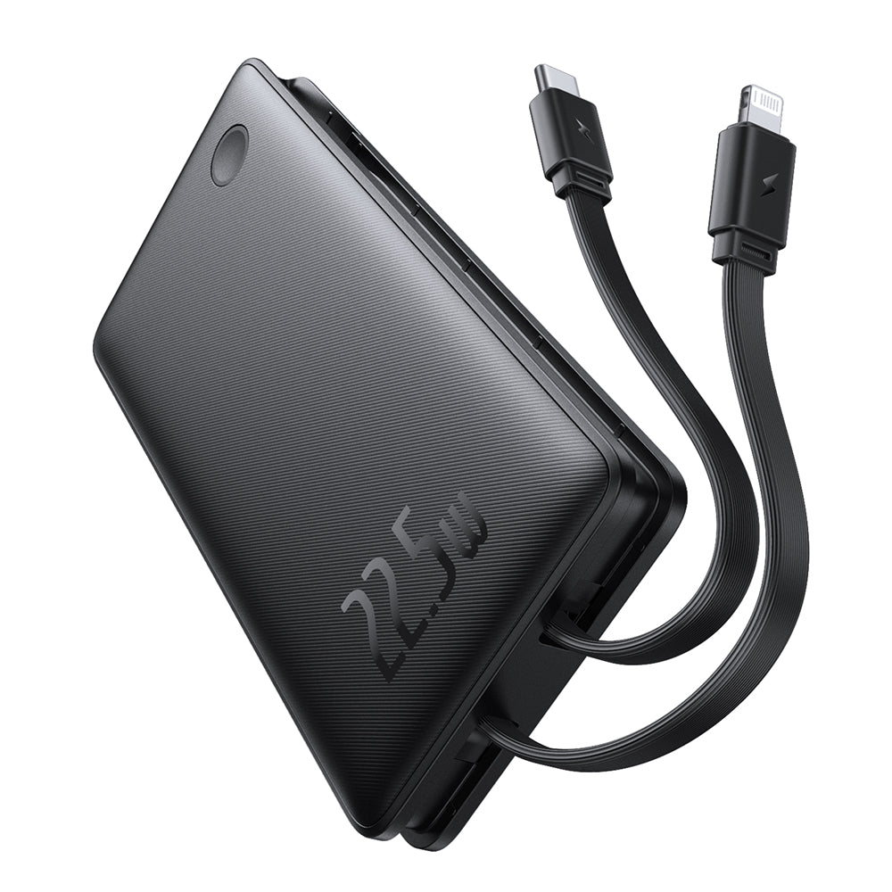 Eksterna baterija Baseus Airpow Lite, 10000mAh, 22.5W, QC + PD, 1 x Lightning - 1 x USB-A - 2 x USB-C, Crna P10067501123-00