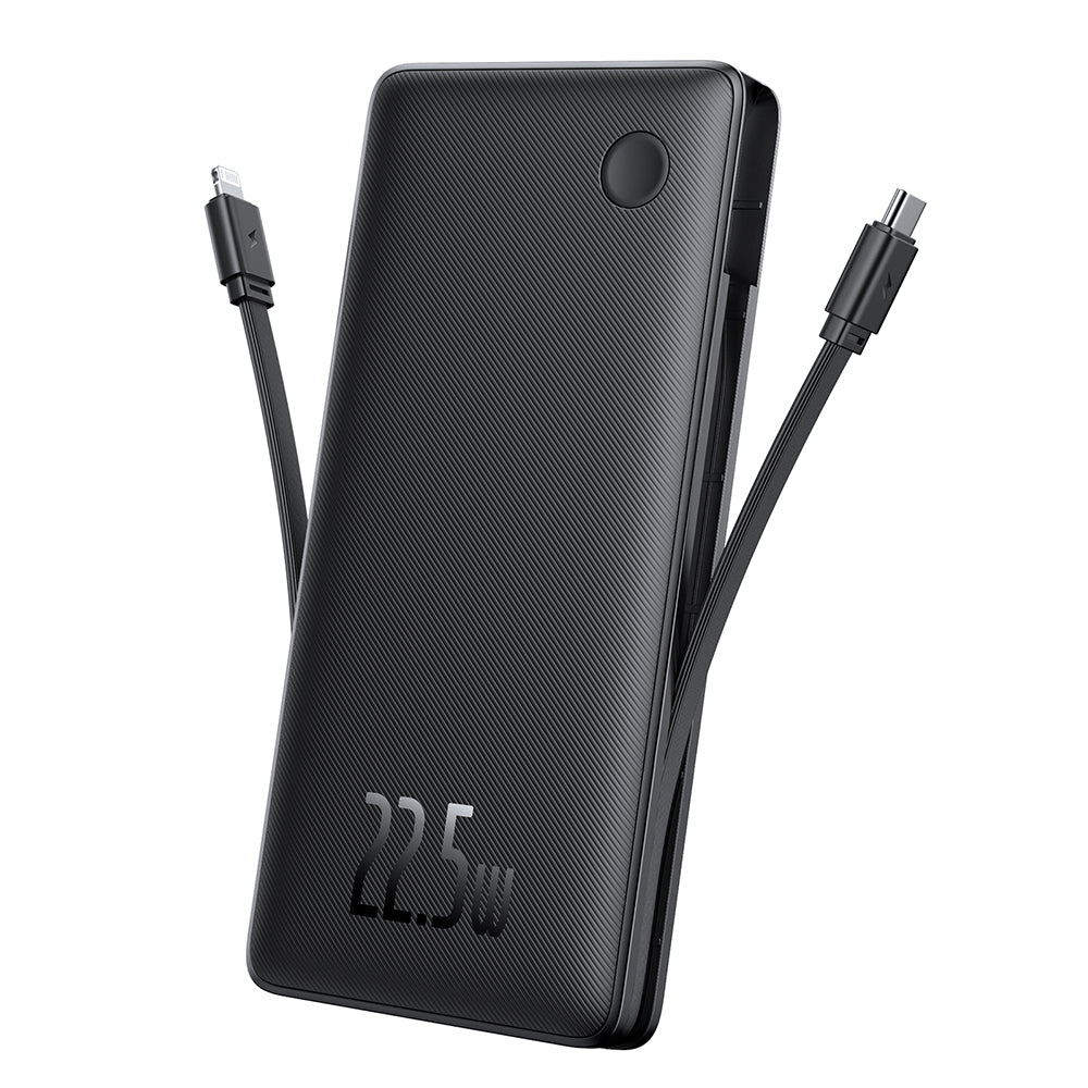 Eksterna baterija Baseus Airpow Lite, 10000mAh, 22.5W, QC + PD, 1 x Lightning - 1 x USB-A - 2 x USB-C, Crna P10067501123-00