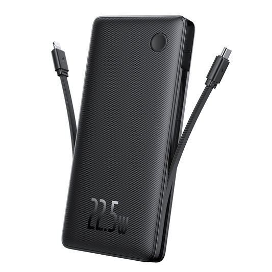 Eksterna baterija Baseus Airpow Lite, 10000mAh, 22.5W, QC + PD, 1 x Lightning - 1 x USB-A - 2 x USB-C, Crna P10067501123-00