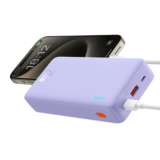 Spoljna baterija Baseus Airpow, 20000mAh, 20W, QC + PD, 1 x USB-A - 1 x USB-C, Ljubičasta P10022804513-00