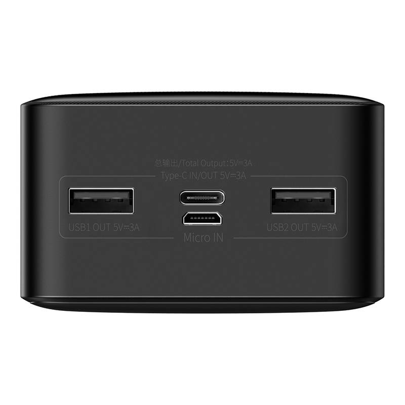 Baseus Bipow External Battery, 30000mAh, 15W, 1 x USB-C - 2 x USB-A, Black PPBD05050201 