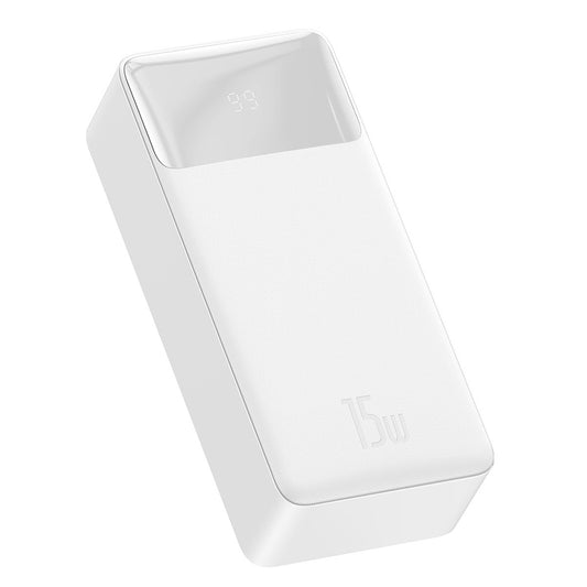 Eksterna baterija Baseus Bipow, 30000mAh, 15W, 1 x USB-C - 2 x USB-A, Bela PPBD050202