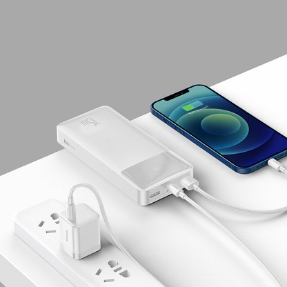 Spoljna baterija Baseus Bipow, 20000mAh, 15W, 1 x USB-C - 2 x USB-A, Bela PPBD050102