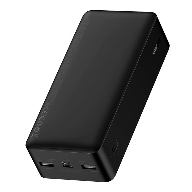 Baseus Bipow External Battery, 30000mAh, 15W, 1 x USB-C - 2 x USB-A, Black PPBD05050201 