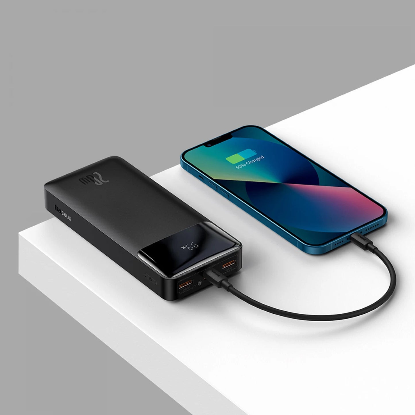 Eksterna baterija Baseus Bipow, 20000mAh, 20W, QC + PD, 1 x USB-C - 2 x USB-A, Crna PPBD050501
