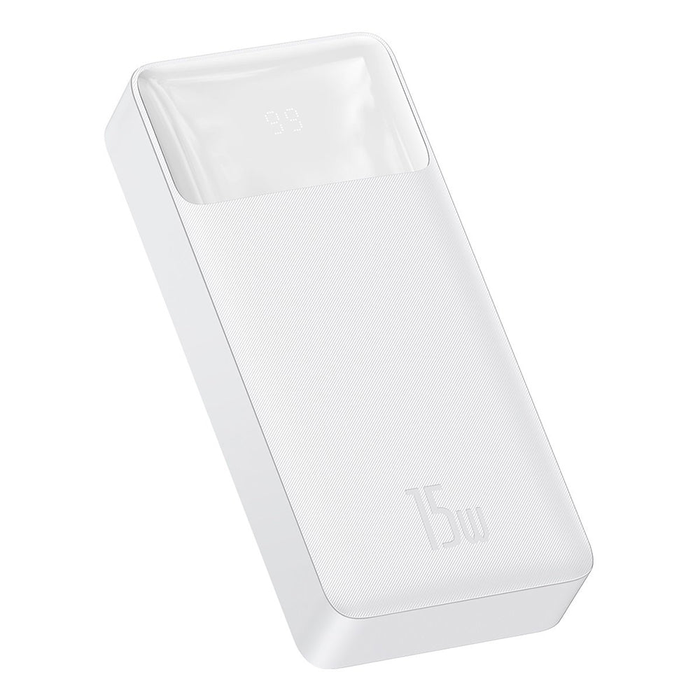 Spoljna baterija Baseus Bipow, 20000mAh, 15W, 1 x USB-C - 2 x USB-A, Bela PPBD050102