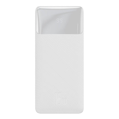 Eksterna baterija Baseus Bipow, 30000mAh, 15W, 1 x USB-C - 2 x USB-A, Bela PPBD050202