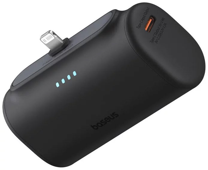 Spoljna baterija Baseus Compact, 5000mAh, 20W, PD, 1 x Lightning - 1 x USB-C, Crna P10068307113-00