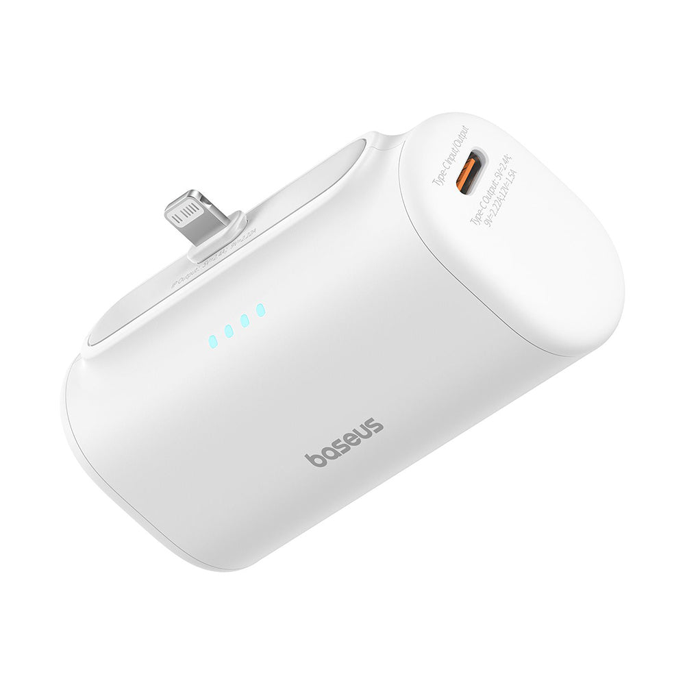 Spoljna baterija Baseus Compact, 5000mAh, 20W, PD, 1 x Lightning - 1 x USB-C, Bela P10068307213-00