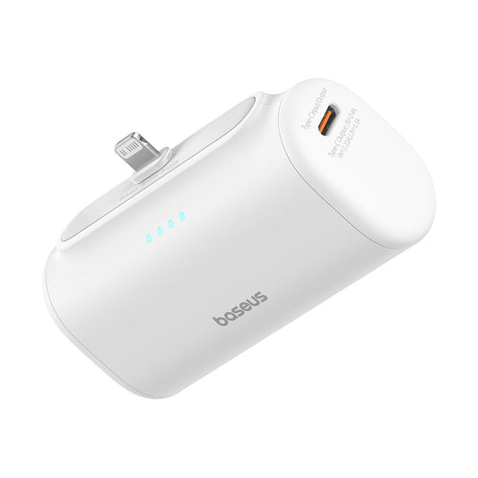 Spoljna baterija Baseus Compact, 5000mAh, 20W, PD, 1 x Lightning - 1 x USB-C, Bela P10068307213-00